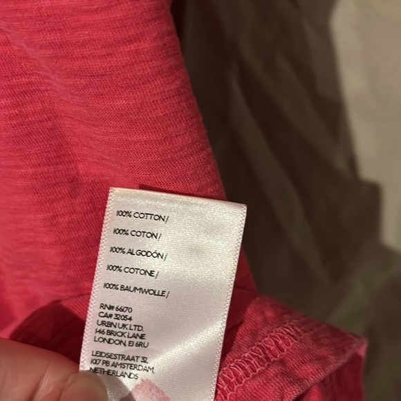 Pilcro Pink Short Sleeve Tee Classic Crew Neck - Picture 3 of 3